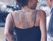 アンジェリーナ・ジョリー、すでにブラピのタトゥーを消去！